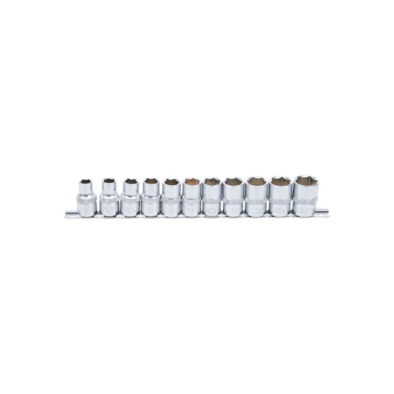 BGS Zestaw nasadek sześciokątnych, napęd kwadratowy wewnętrzny 12,5 mm (1/2") SW 10 - 21 mm 11-częściowy - 9106