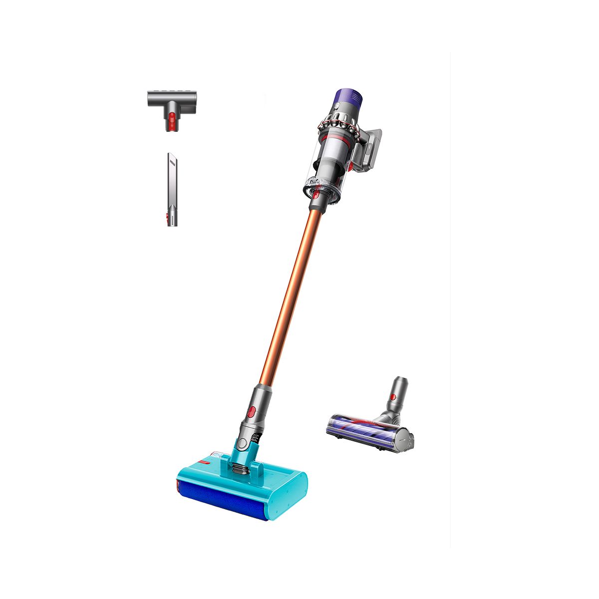 Dyson v10 submarine aspiradora escoba 2 en 1 batería seca y húmeda sin bolsa 0,76 l cobre, gris