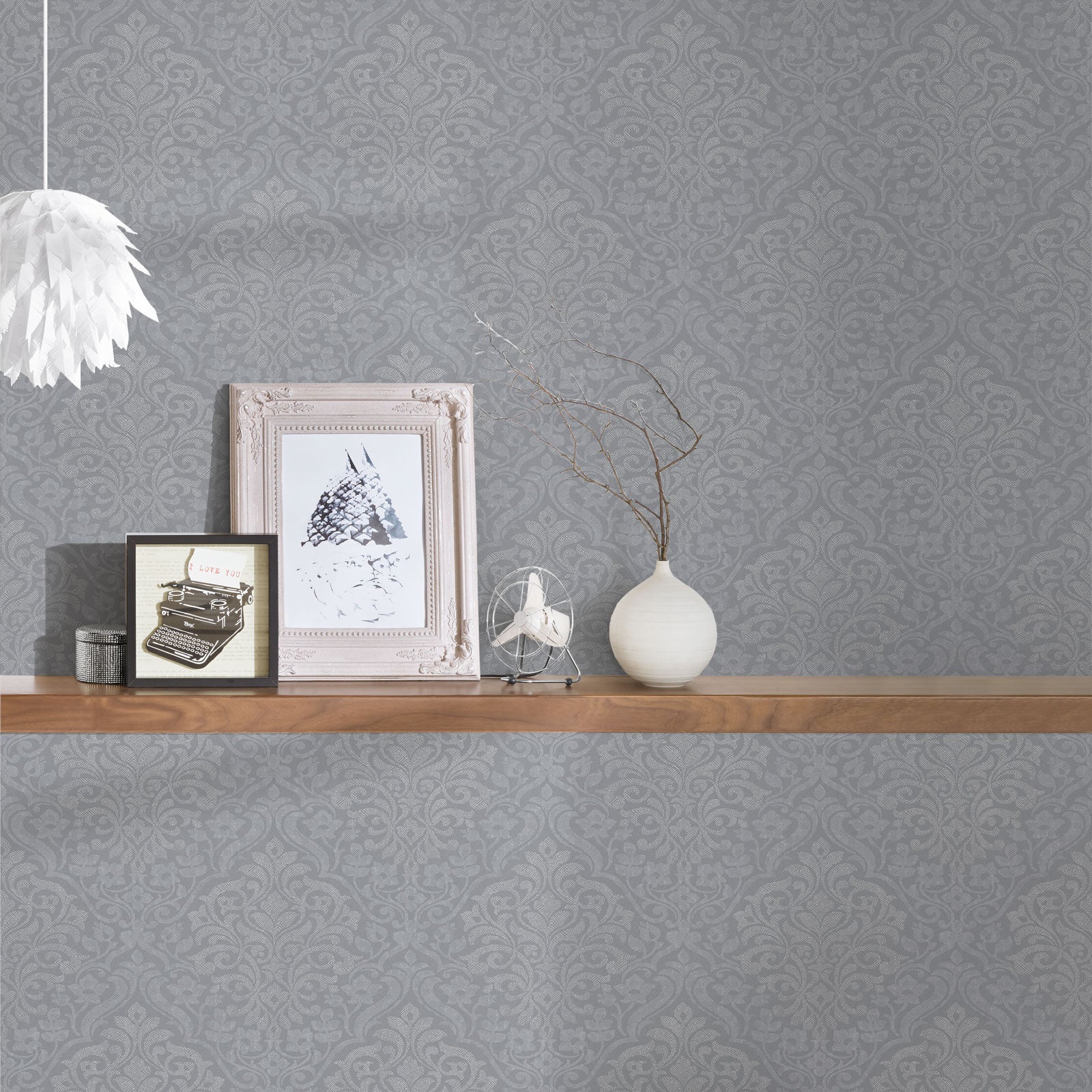 Papel pintado decorativo gris con estampado floral papel pintado flores con relieve papel pintado con textura para sala de estar