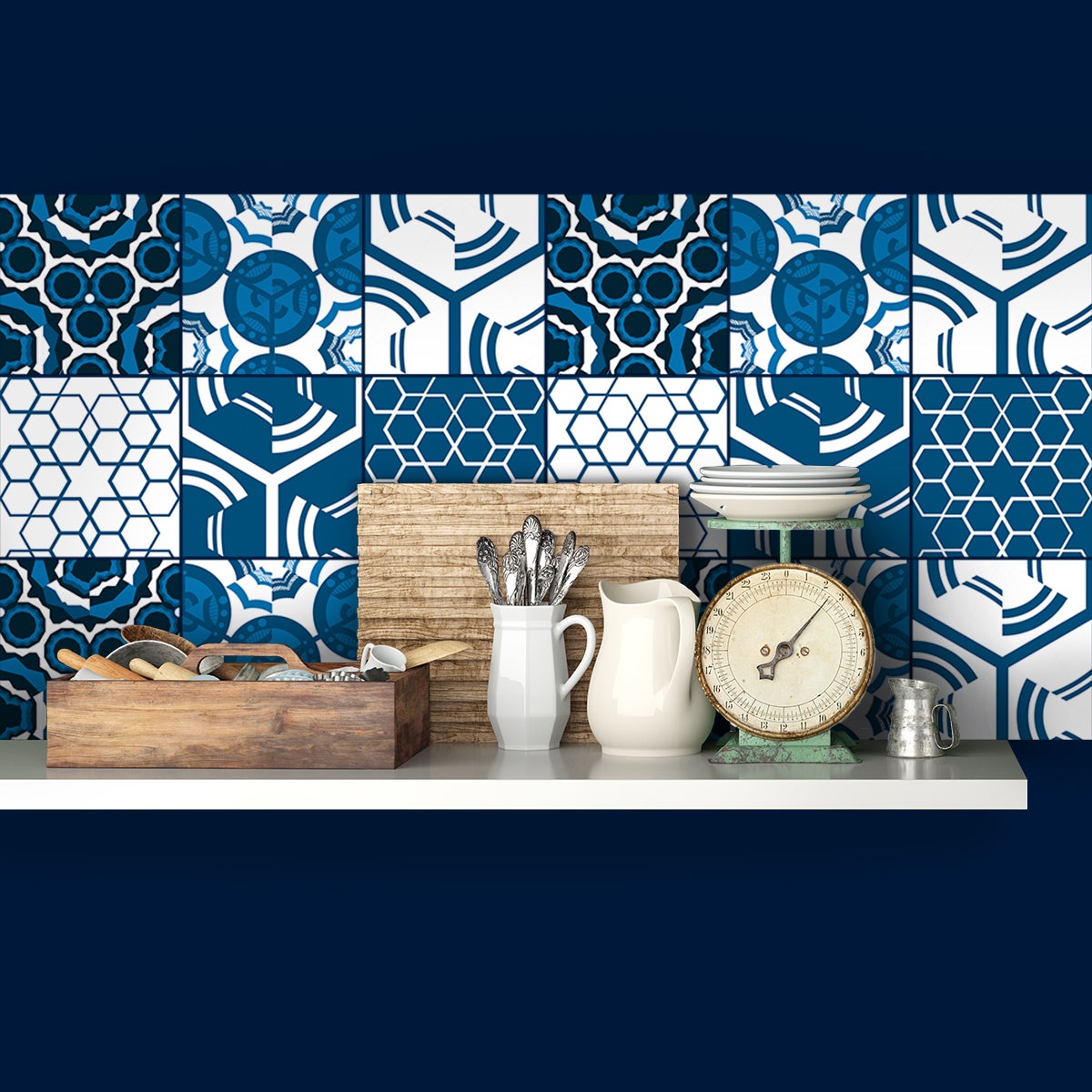 9 adesivo piastrelle etnico Nara - Sticker adesivo - adesivi murali - 9stickers10x10cm - 5