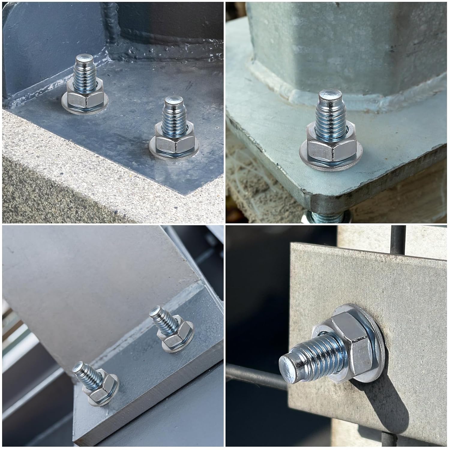 Lot de 12 chevilles d'ancrage robustes M12, boulons et écrous d'ancrage pour béton M12 x 120 mm - 6