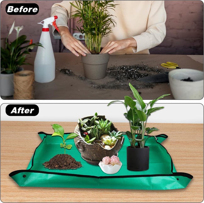 2 Pezzi Tappetino per Rinvaso di Piante 100 x 100cm PE Pieghevole Tappetino da Giardinaggio Tappetinos Impermeabile per Giardino, per Rinvaso di Piante, Pieghevole, Piante Grasse, Piantina(Nero 2 Pezzi Tappetino per Rinvaso di Piante 100 x 100cm PE Pieghevole Tappetino da Giardinaggio Tappetinos Impermeabile per Giardino, per Rinvaso di Piante, Pieghevole, Piante Grasse, Piantina(Nero