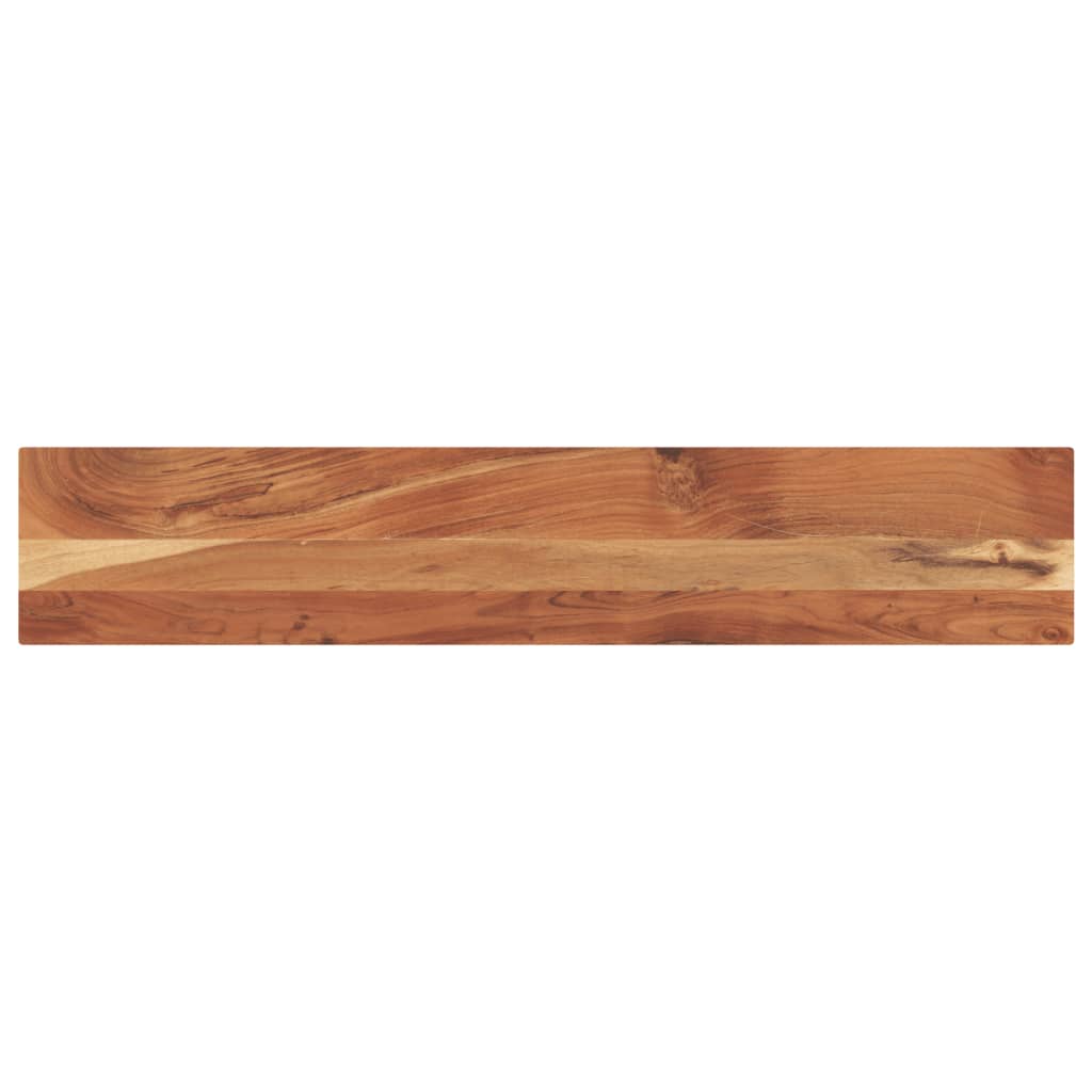 VidaXL Piano Per Scrivania In Legno Massello Di Acacia – 140x50x2,5 Cm, Rettangolare, Bordo Curvo, Per Ufficio, Computer O Tavolo Da Pranzo, Solo Piano