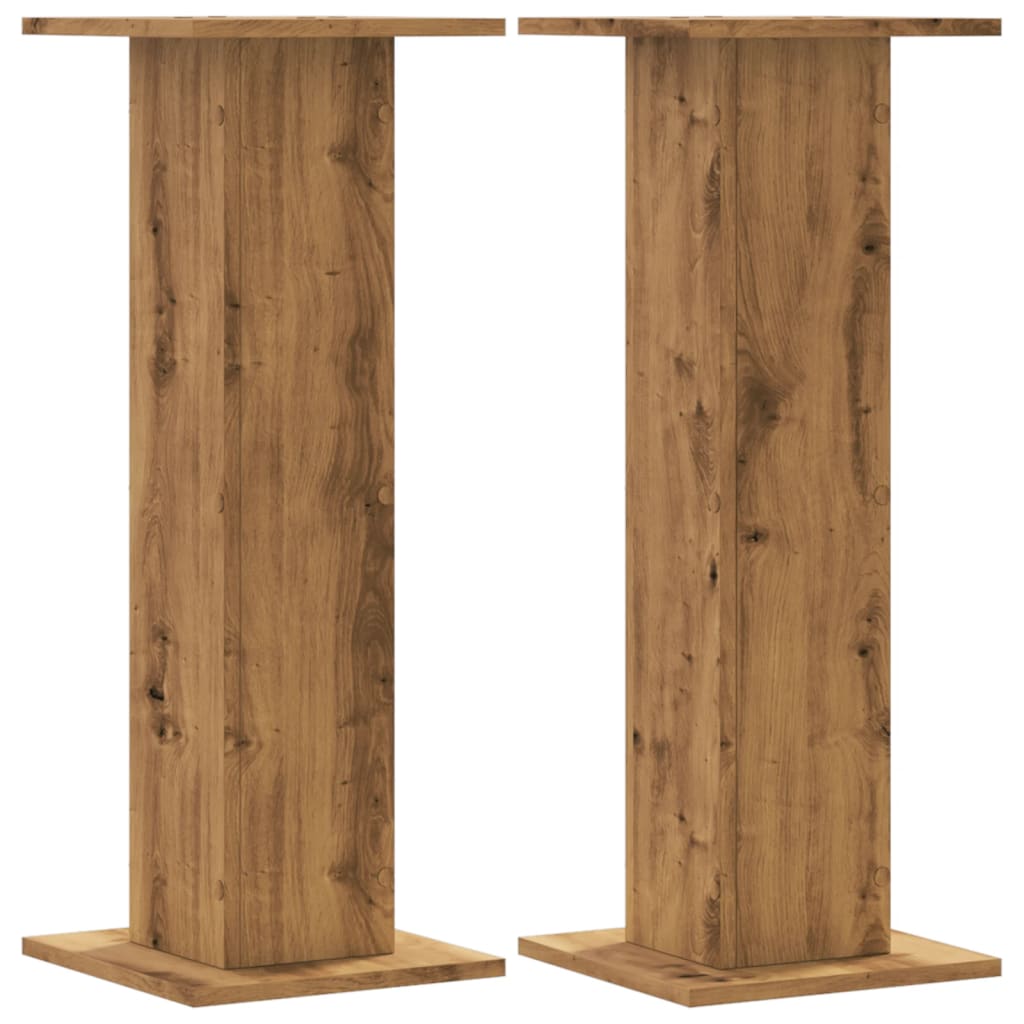 Supports pour plantes 2 pcs chêne artisanal bois d'ingénierie - 2