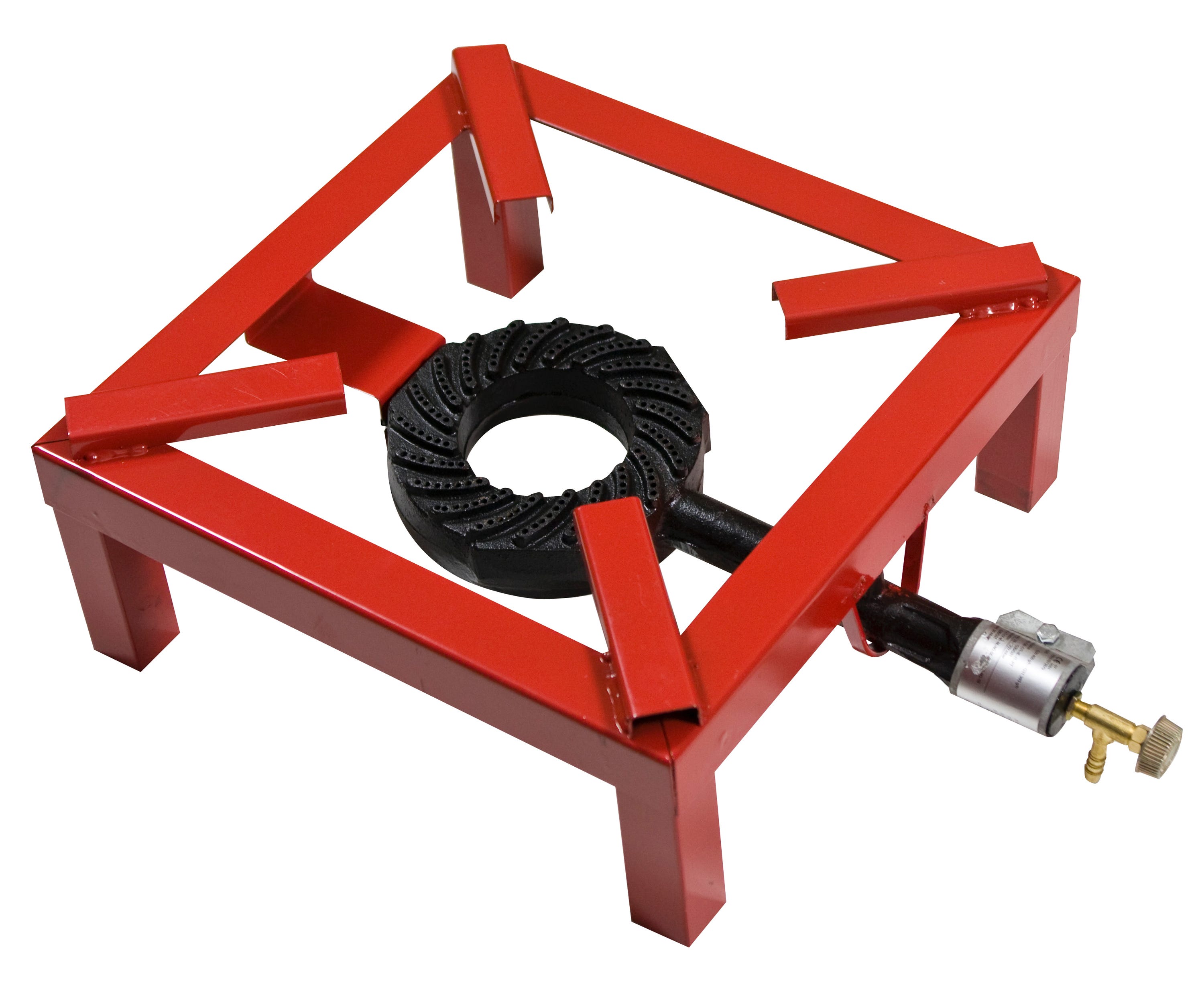 Fornello A Gas Da Esterno EV - 40x40x17 Cm, Acciaio Verniciato Nero, Con Bruciatore In Ghisa - Foto 9