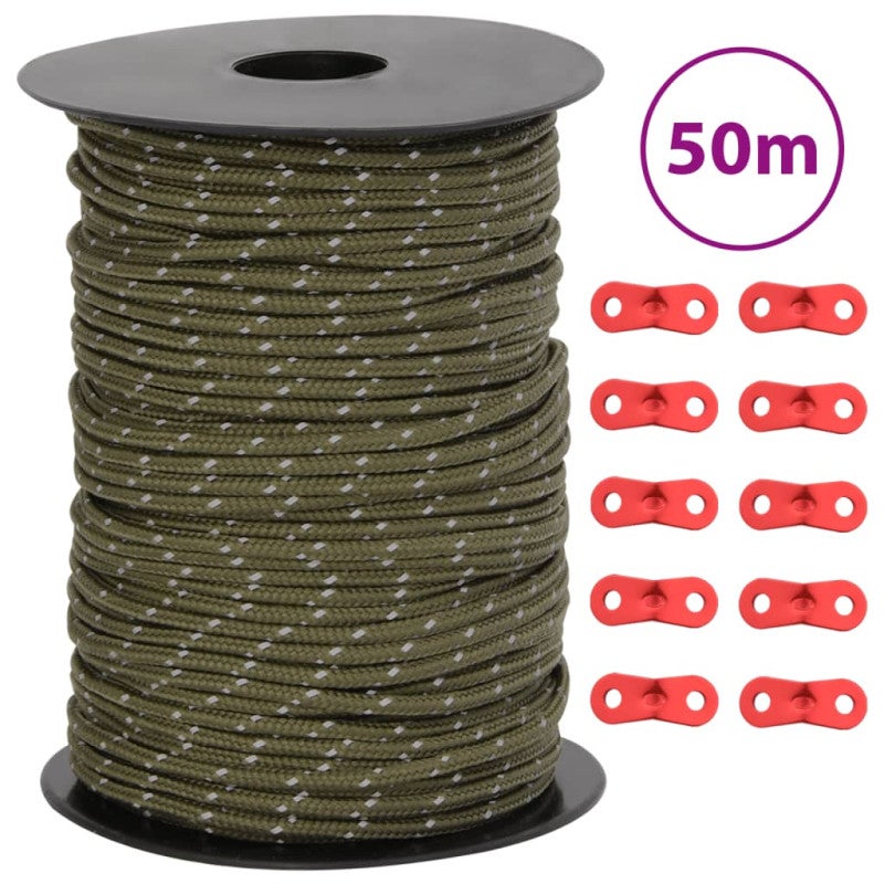 Corde Paracorde 550 Nylon - 30 Mètres (100 Pieds) - 4 Mm, 7 Brins - Pour Camping, Survie, Bricolage