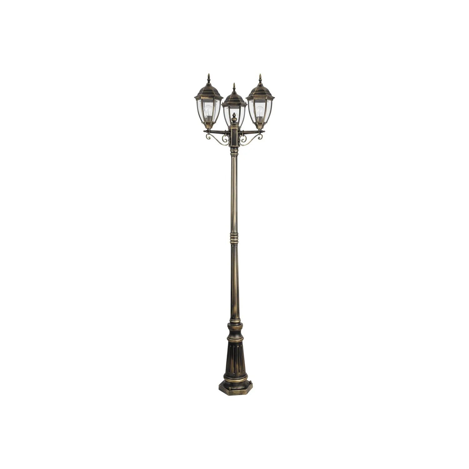 Latarnia ogrodowa Toronto złoto antyczne 3xE27x60W IP44 wym: 230 x 60 x 60 cm metal Rabalux