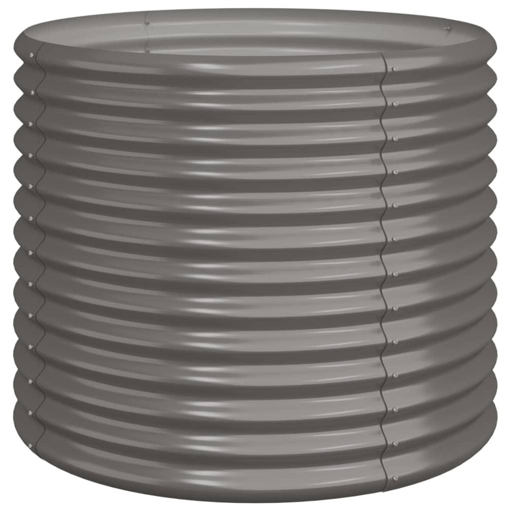 Vaso Da Giardino In Metallo Nero Opaco - Grande 50x50x53 Cm, Resistente Agli Agenti Atmosferici, Con Divisorio E Fori Di Aerazione - 4