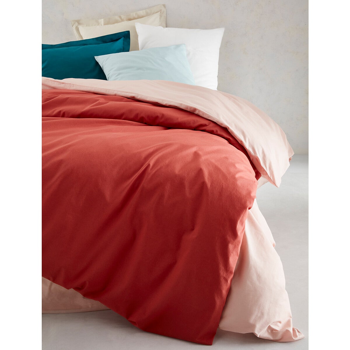 Drap housse uni coton bio, lit articulé, Scenario - Vert absinthe - 160 x 200 cm - 6