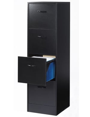 Armoire Mobile Relaxdays 2 Tiroirs + 4 étagères - Dimensions 67x100x40 Cm - Design Industriel Marron/noir - Roulettes Et Freins - Pour Bureau, Rangement