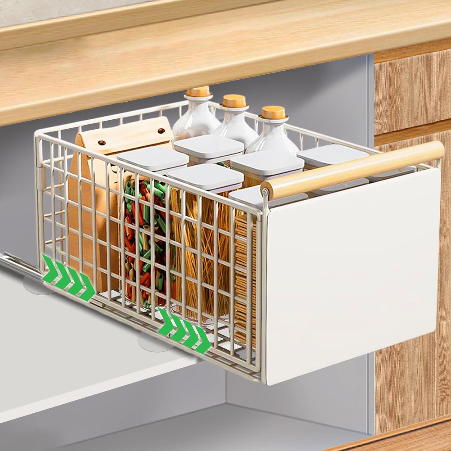 KESSER® Tiroir télescopique Tiroir de cuisine Aroire de cuisine Tiroir à panier Tiroir d