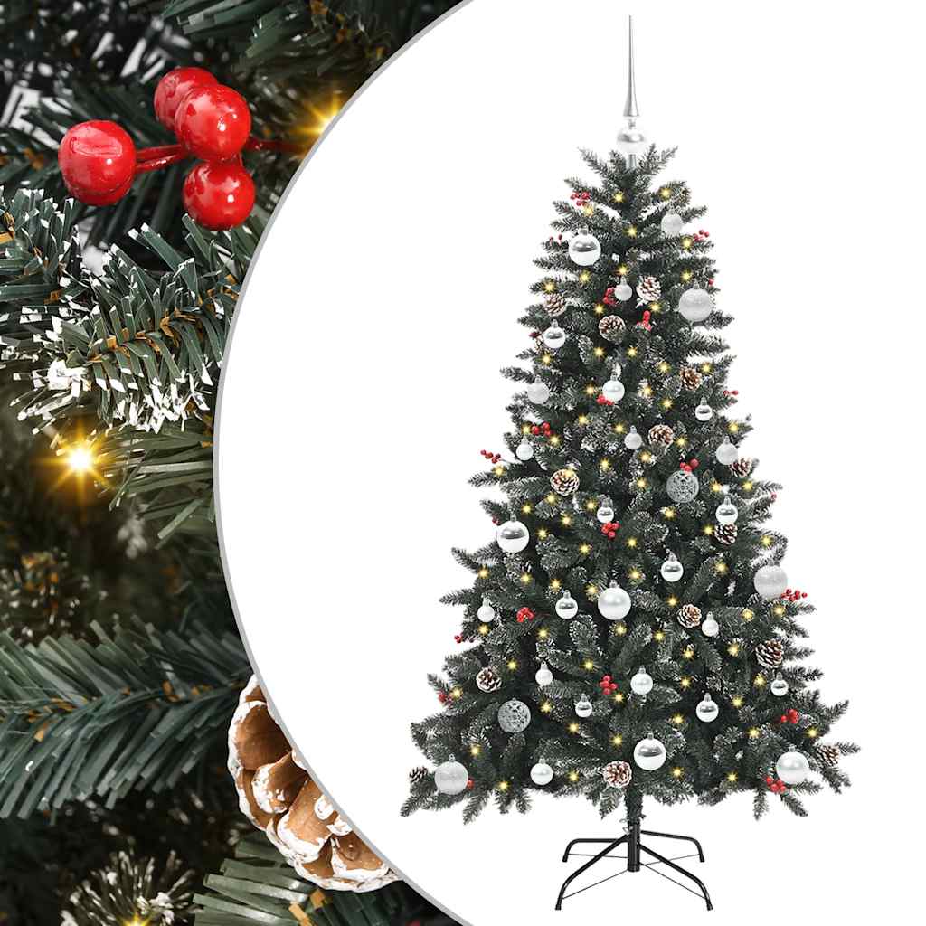 Sztuczna choinka z 150 diodami LED Zielony 83.5 x 83.5 x 150 cm