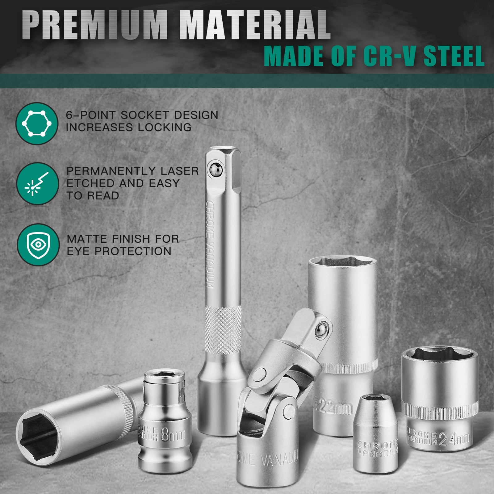 STANEW Clés à Douille et à Cliquet, Kit d'Outils, 219 PCS - 3