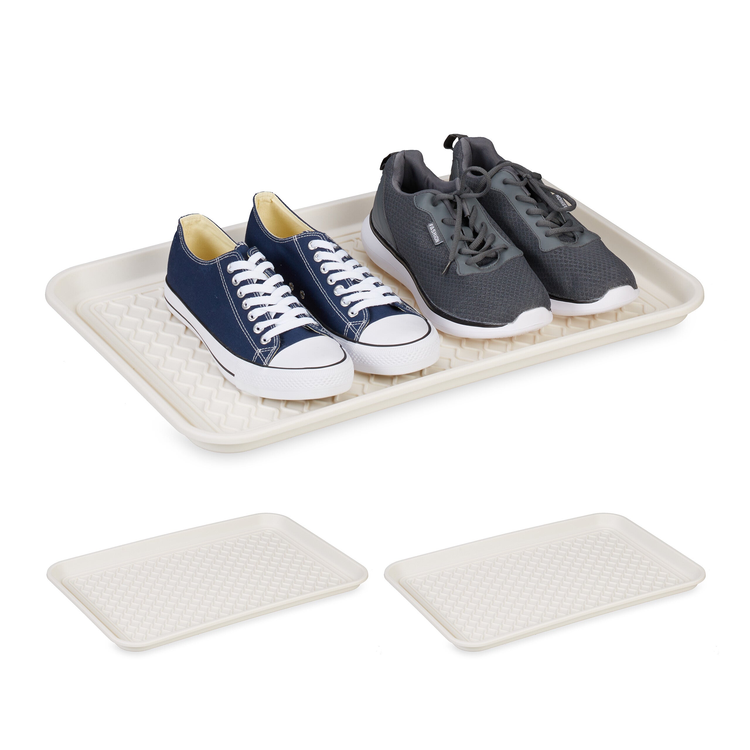 LABRIMP 3pezzi Vassoio in Plastica per Scarpe e Stivali Vassoio per Riporre Articoli Vari nel Bagagliaio Auto per Stivali da Interno Corridoio per Scarp Corridoio Interno