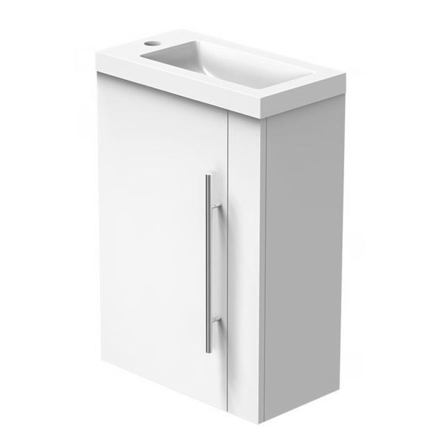 Meuble lave-mains l.44 x H.60 x P.23 Blanc, Ocean