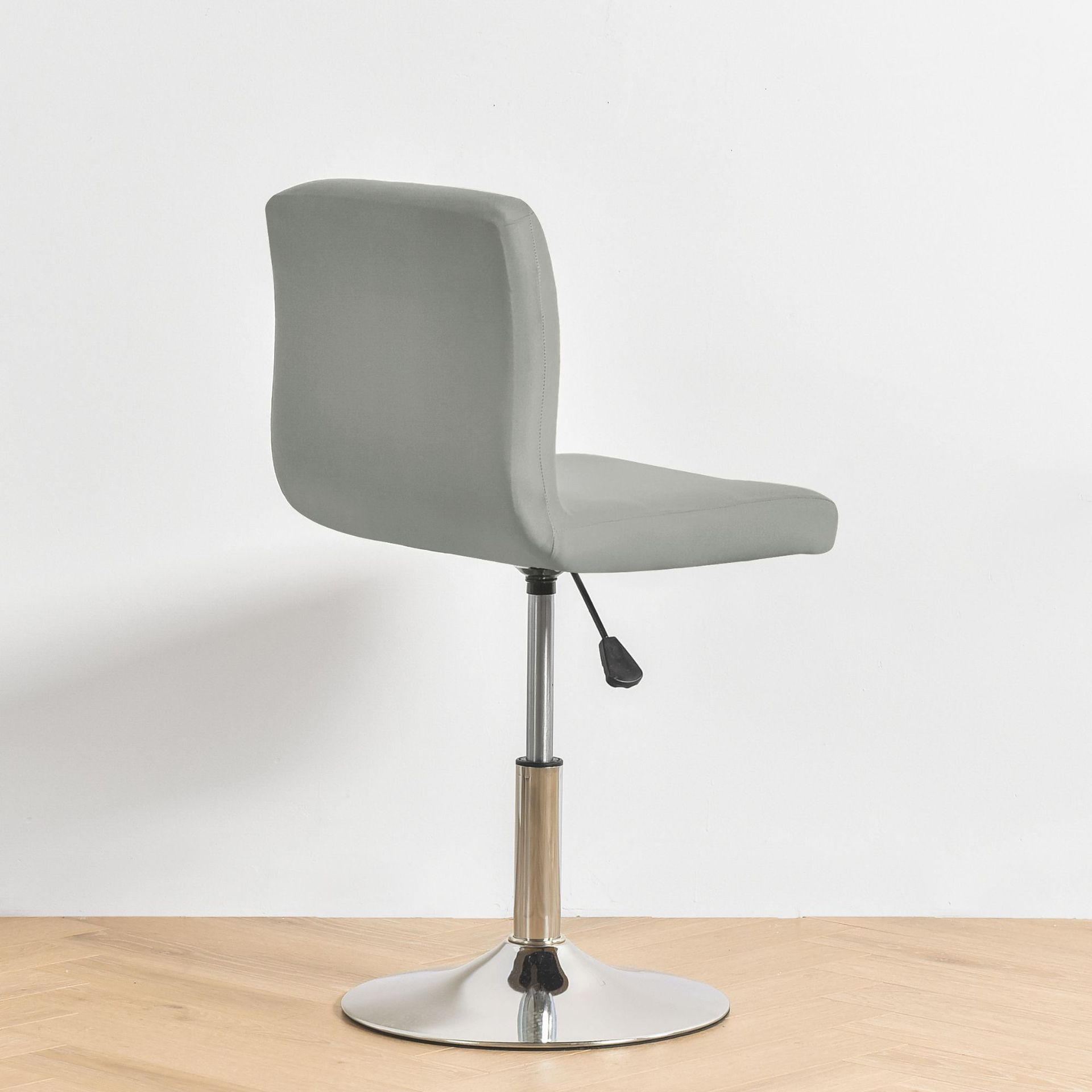 Housse de tabouret de bar avec dossier extensible pour chaise de salle à manger pivotante gris - 2