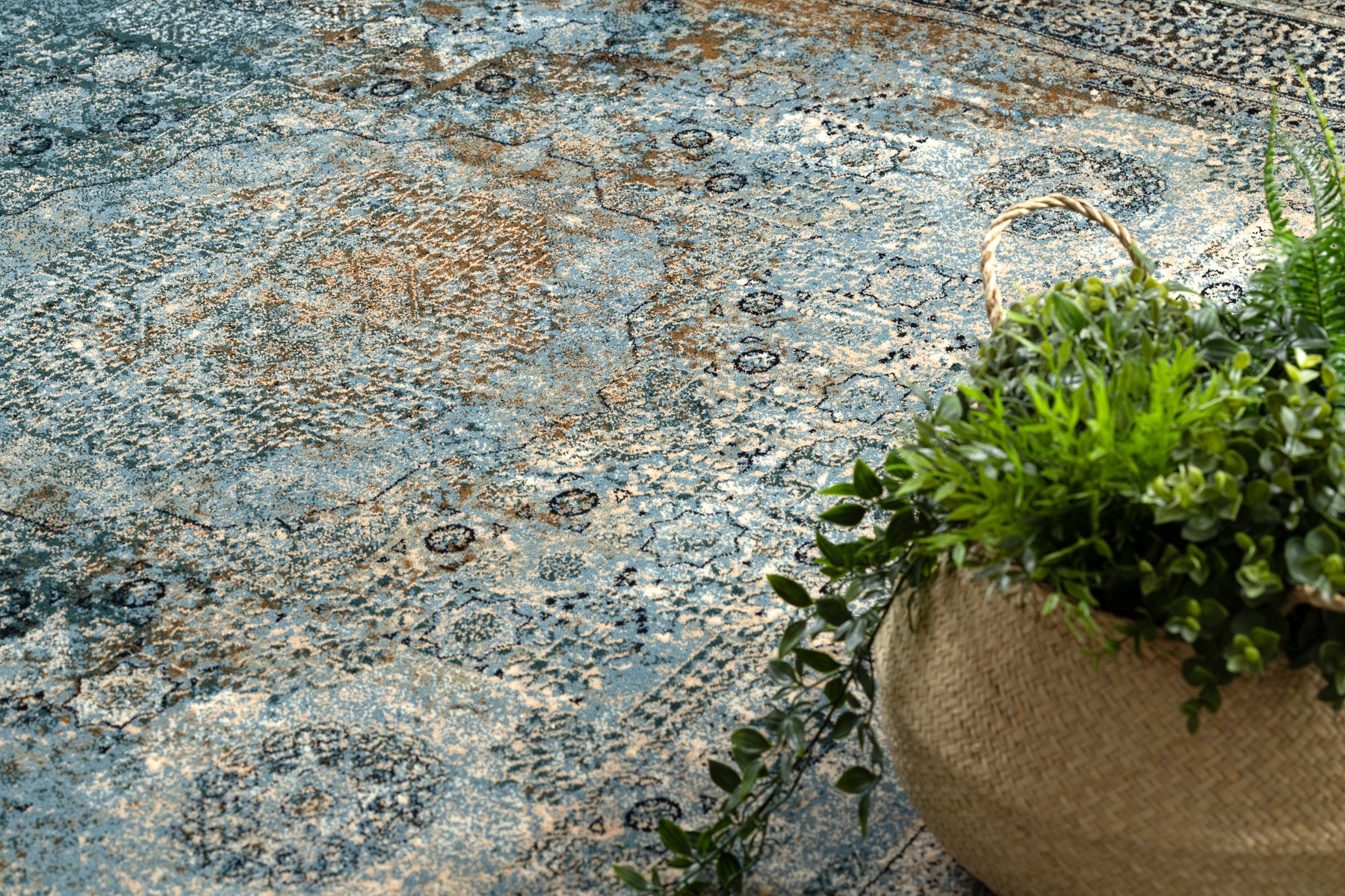 Tappeto di lana OMEGA Mamluk Vintage, rosetta blu scuro 170x235 cm - 5