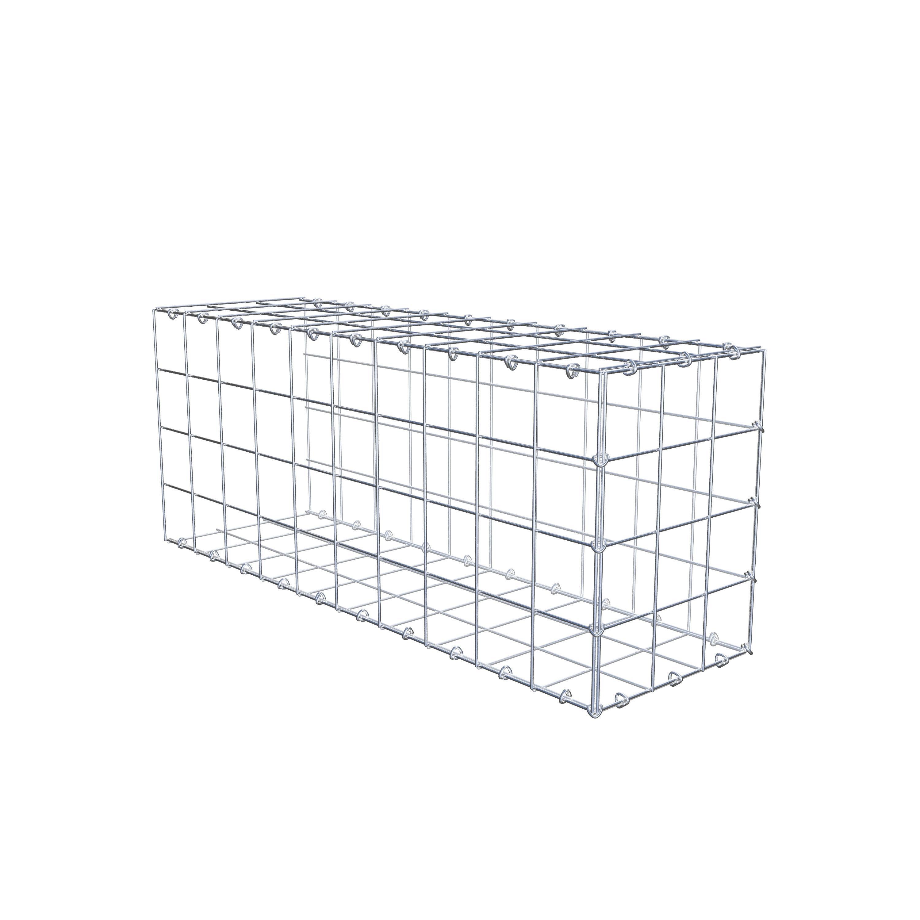 Gavión para alargar en acero galvanizado 100x40x30cm (LxAxP), malla 10 x 10cm, Anillo en C, sin rejilla frontal - 7