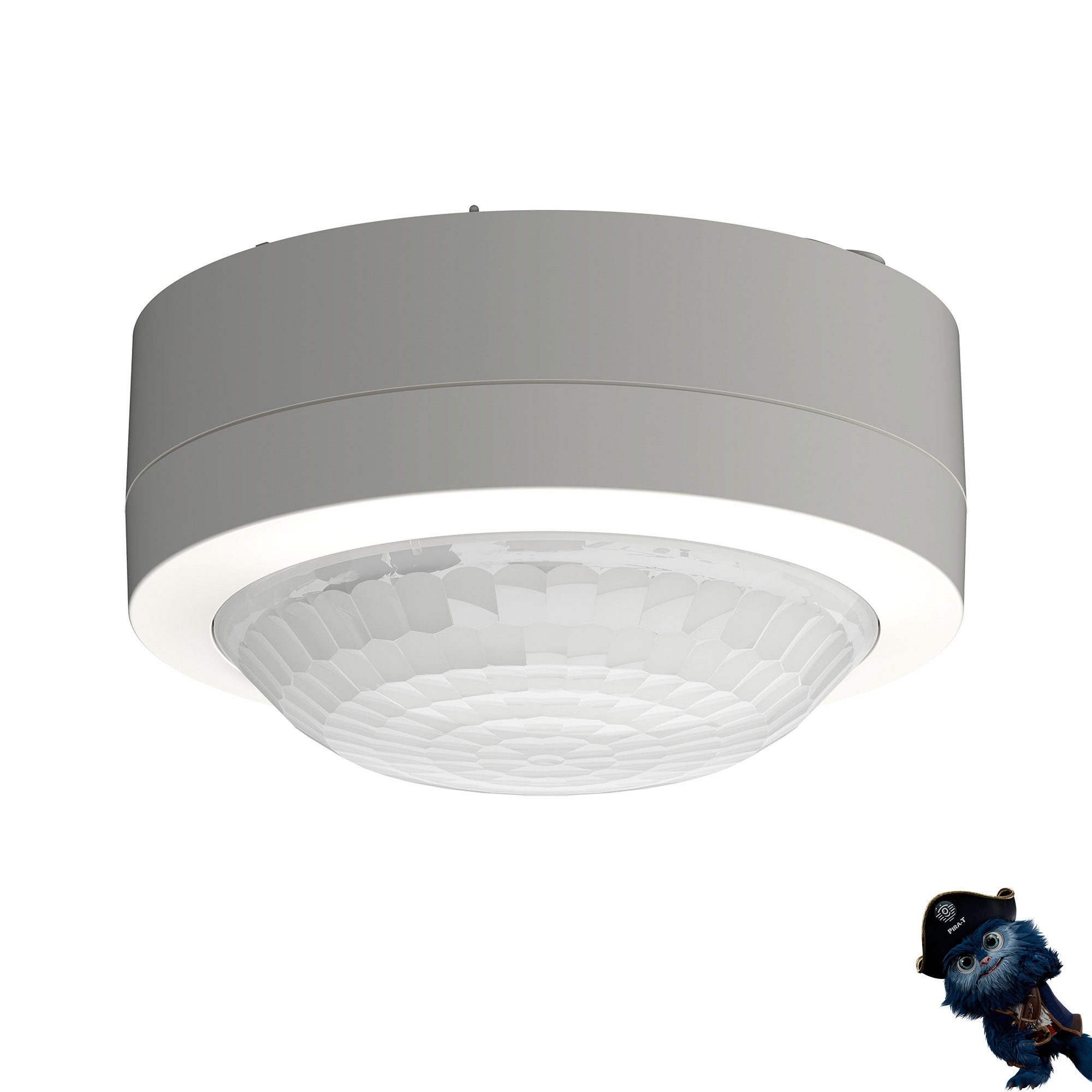 Theben PIRA T8 AP 1030203 Czujnik ruchu/obecności do użytku wewnętrznego 200 W LED Okrągły kąt detekcji 360° Ø 8 m Czas działania