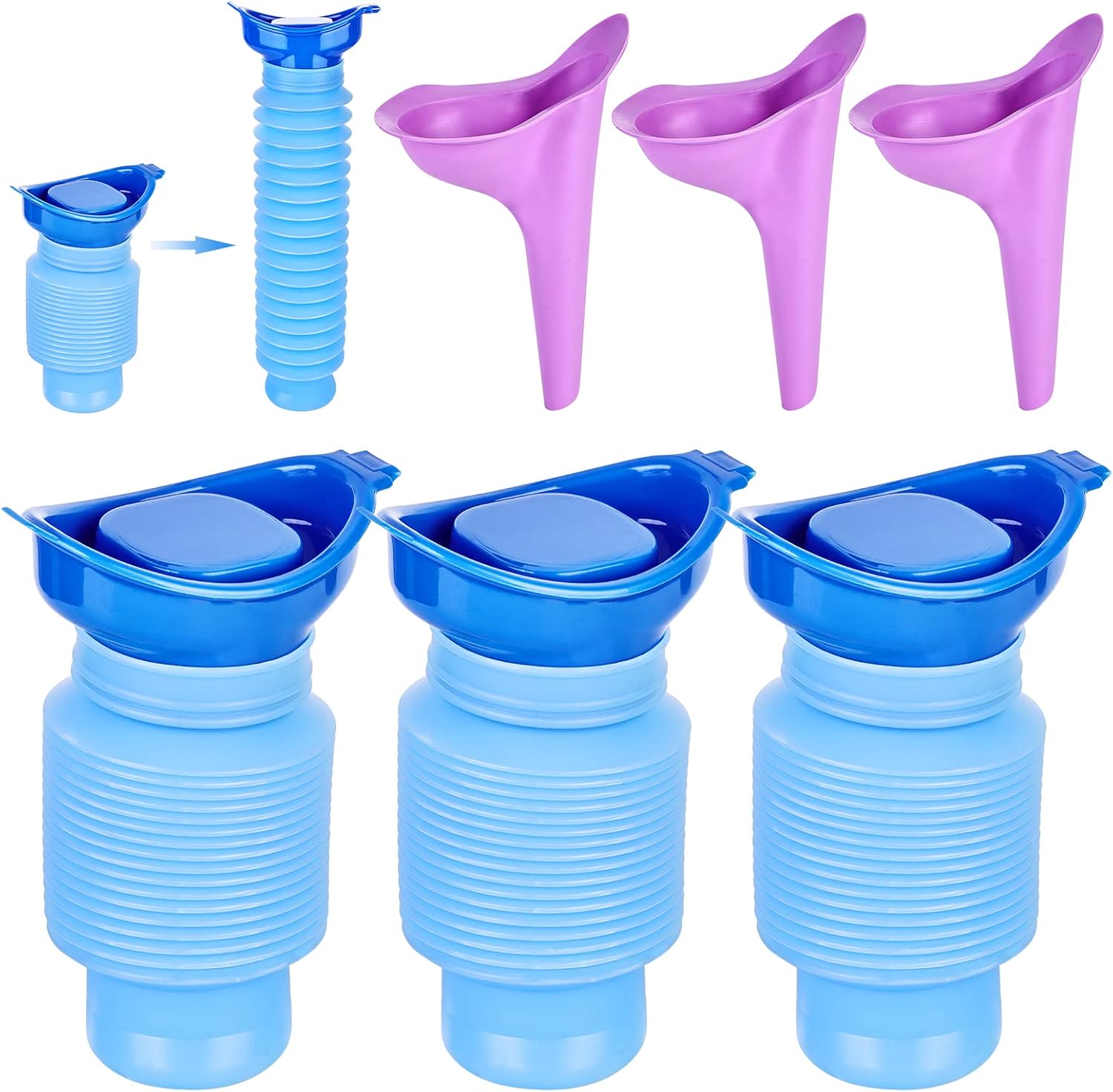 Urinoir Draagbaar Toilet, Plastic Kamerpot Met Deksel, Kinderen, Zwangere Vrouwen, Urinemmer Voor Vrouwen, Volwassen, Urinoir, Urine Opvangen(Color:Grijs