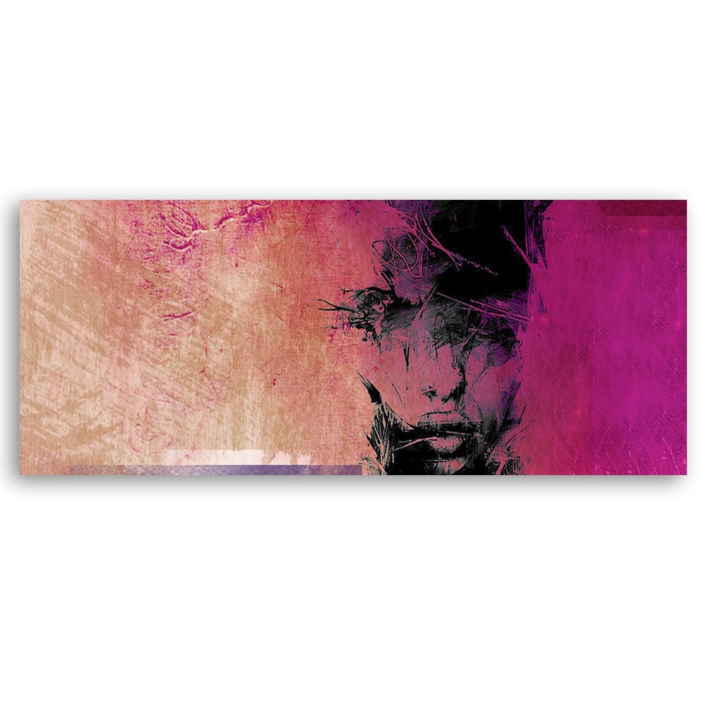 Obraz na płótnie, Abstrakcyjny portret kobiety 150x50