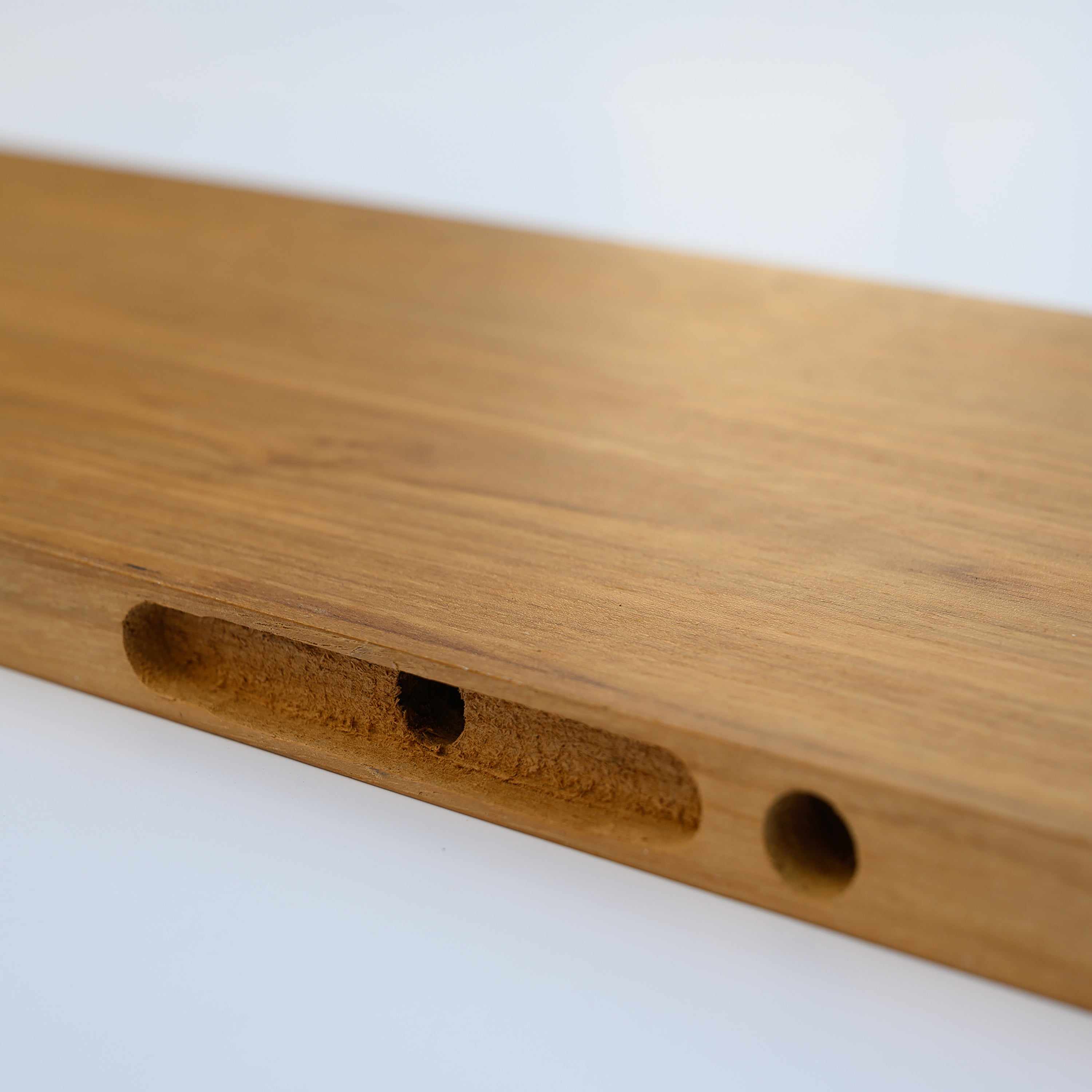 Etagère Murale en Bois Teck Huilé Rectangle - Fixation Inclus - 18x180x900mm - Etagère de Bureau, Cuisine, Salon - 8