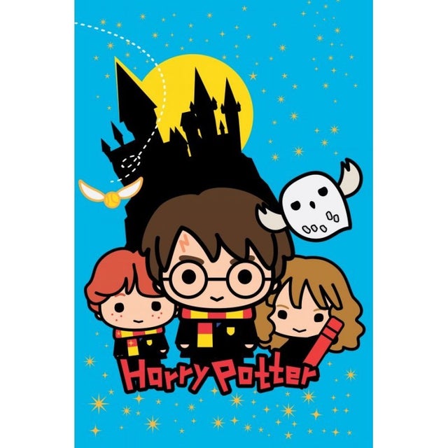 Couverture polaire Harry Potter Chibi Wizards 100x150cm