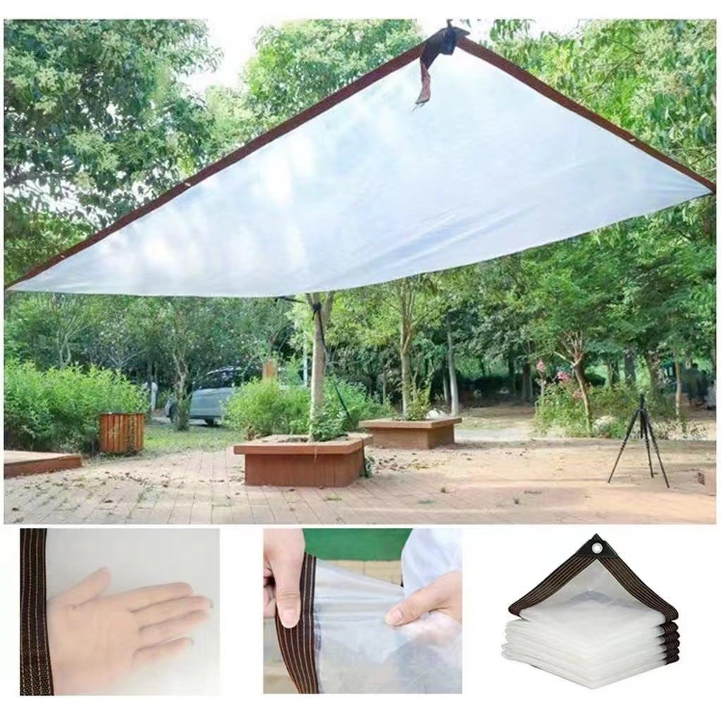Bâche transparente imperméable multifonctionnelle, bâche en PE imperméable, résistante au vent, adaptée à une utilisation extérieure, 3 m x 4m - 2