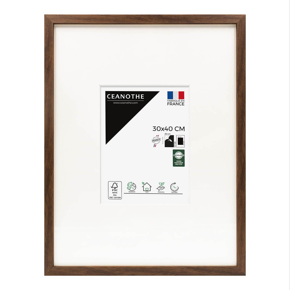 Passe-Partout 60x70cm/54x64cm Karton Grijs Graniet Rand 3cm Recht