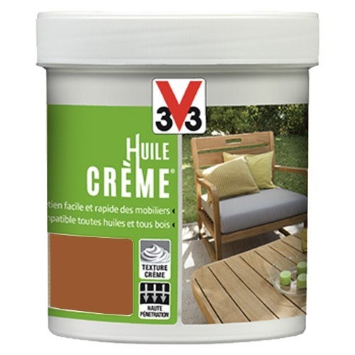 Huile crème V33 Teck 0,5 L - Contenance : 0,5 L