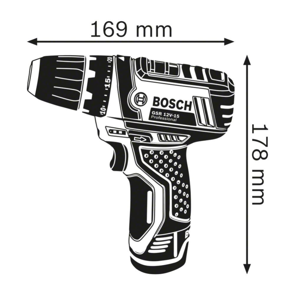 FURADEIRA PARAFUSADEIRA LI 2V 2B 10MM BSA - 12 V - 8