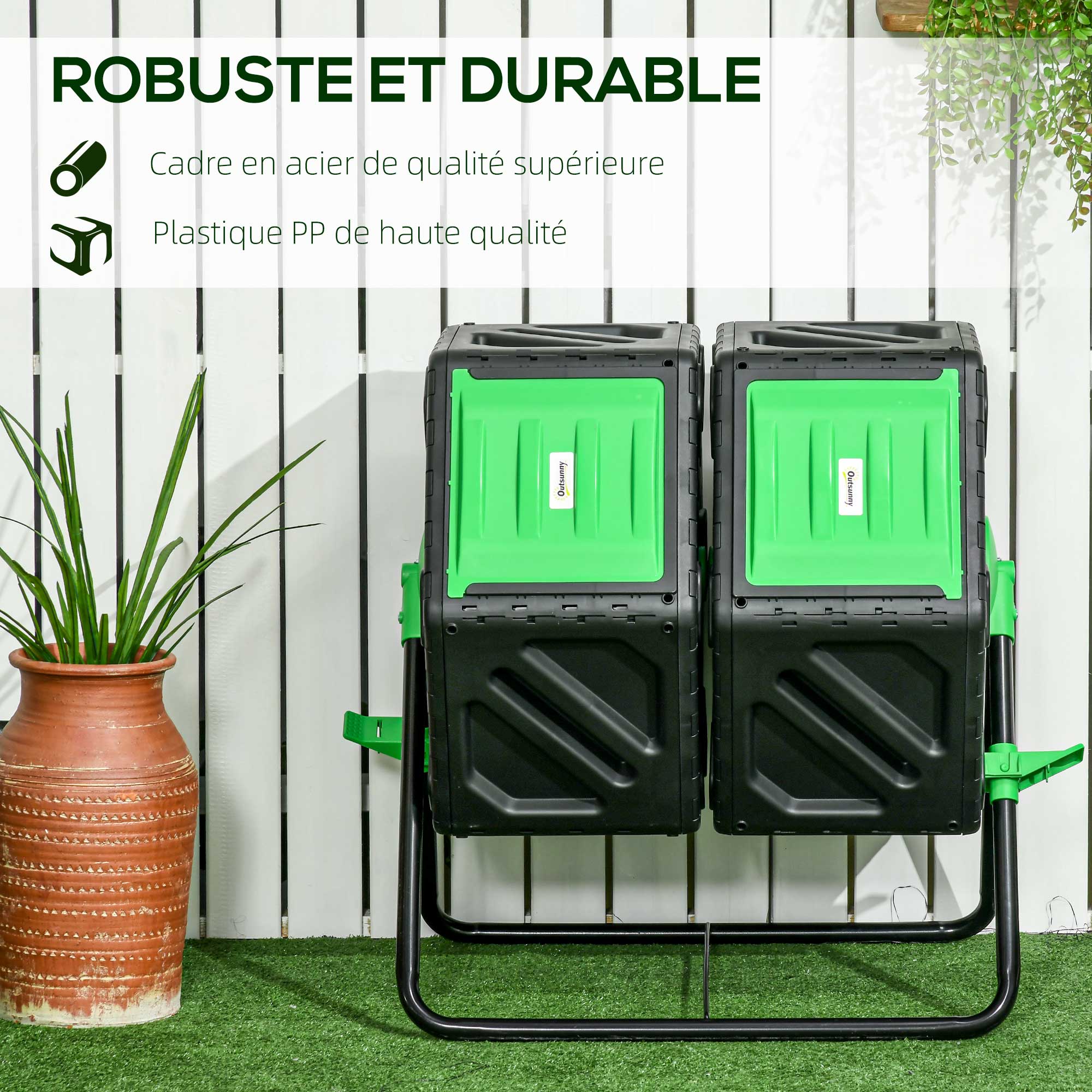 Composteur de Jardin PP Outsunny - 7