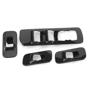 Cadre Bouton Lève-Vitre Fibre Carbone Pour Alfa Romeo Stelvio 2017-2020 - Set De 4 Pièces