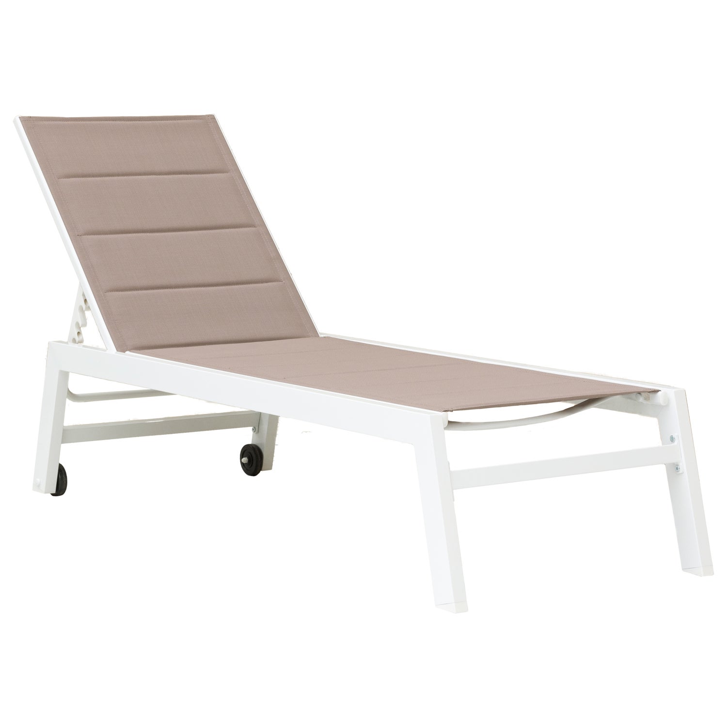 Bain de soleil taupe et blanc aluminium BARBADOS - 2