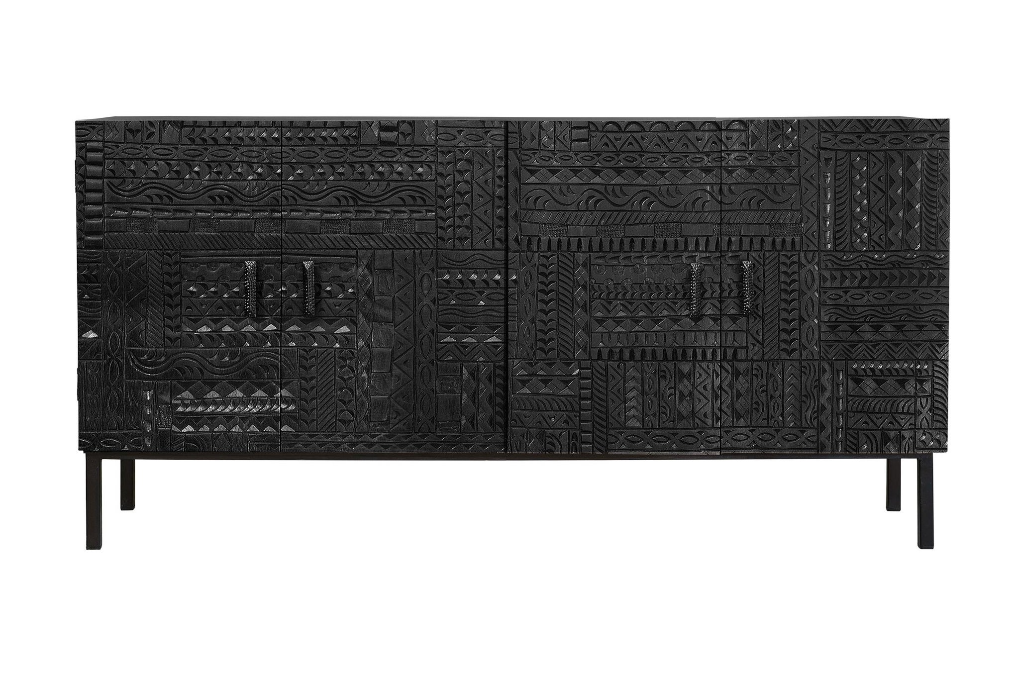 Komoda z drewna mango w stylu etnicznym - 85x180x40 GYC