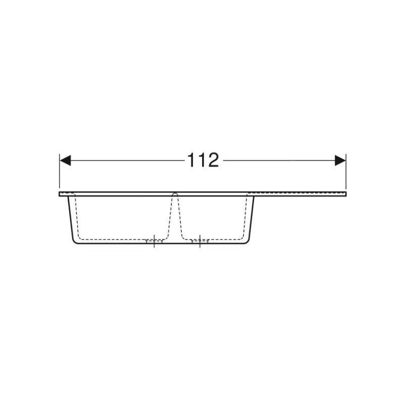 Evier à encastrer réversible vallauris 2 cuves + 1 égouttoir 112x50 blanc - 3