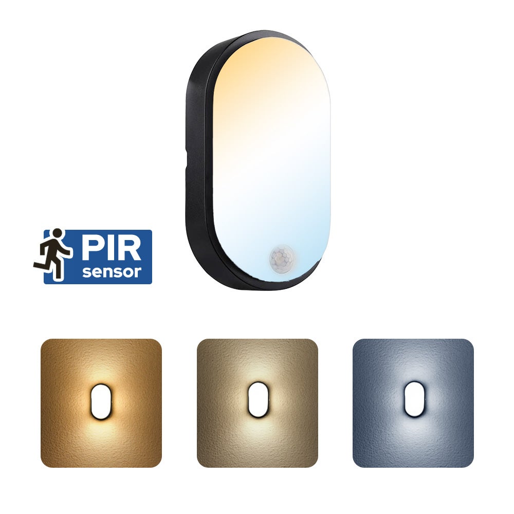 Plafon /Oprawa kanałowa z czujnikiem/lampa sufitowa 15W, 1200lm, 3CCT, IP54, czarny, PALERMO HOROZ