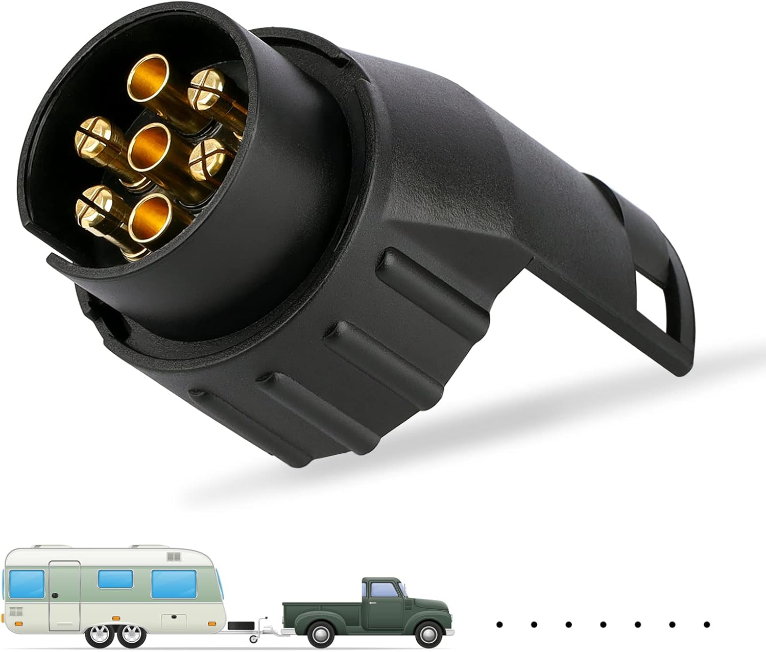 Adattatore Elettrico Da 7 A 13 Pin Per Rimorchio – 12V – Convertitore Per Spina Auto/caravan – Plastica ABS - 2
