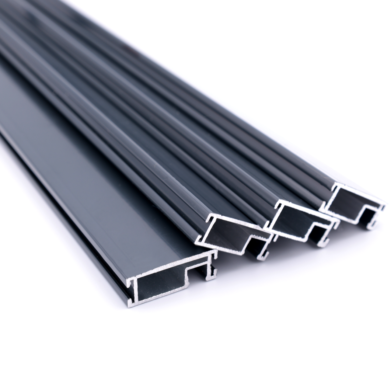 Lot De 10 Profilés De Recouvrement/bordure Rainure 6 En PP Noir - Longueur 1 Mètre, Fabriqué En Allemagne