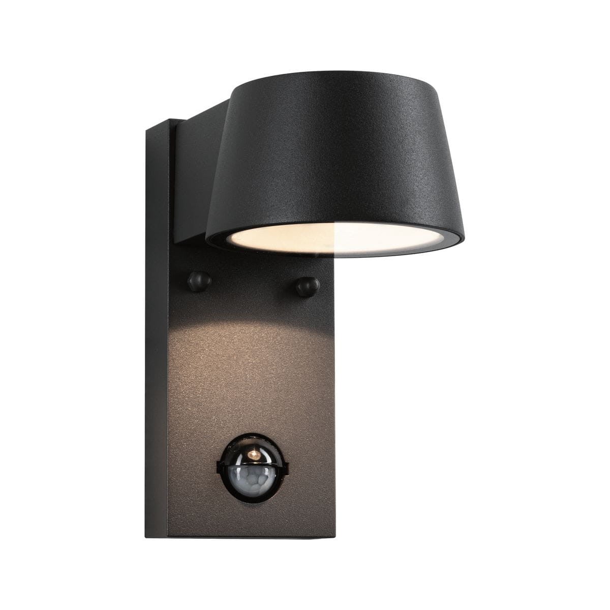Kinkiet zewnętrzny z czujnikiem Wandl czarny LED 5W 3000K wym: 16,5 x 9,6 x 15,3 cm IP44 aluminium Paulmann