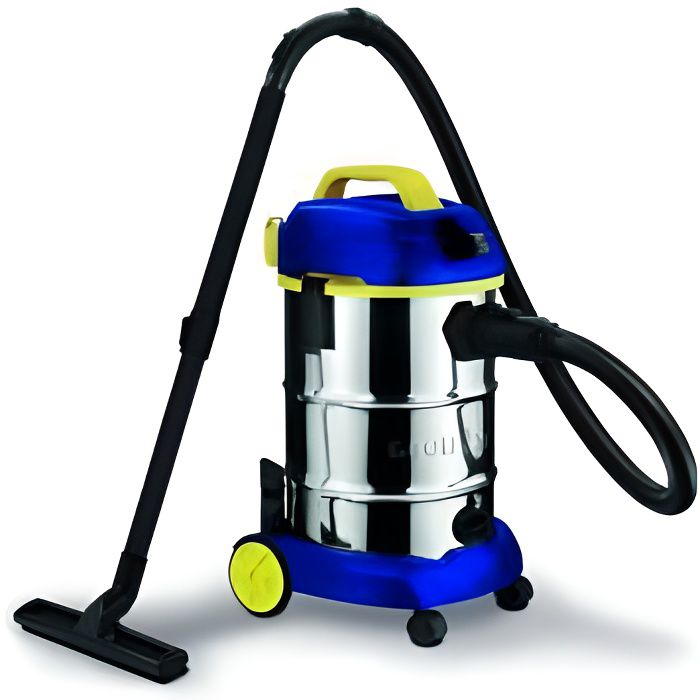 Aspirateur eau et poussière 800 W - Aspirateur sec et humide - Volume du réservoir : 15 l - Fonction soufflage - 4 roulettes - Avec tuyau d'aspiration - Rallonge - Buse courte 2 en 1 - Brosse de sol