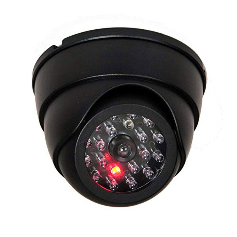 Kit Di 4 Telecamere Finta A Cupola Con LED – Impermeabili IP65, Con Adesivi Di Avvertimento, Per Interni Ed Esterni
