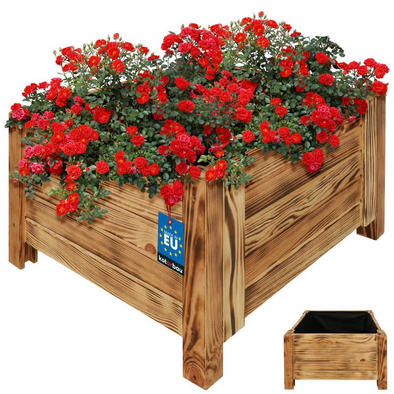 Doniczka donica ogrodowa skrzynia skrzynka taras drewniana 50x50 na kwiaty - KOTARBAU