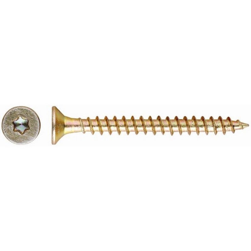 Tornillos Tirafondo Bicromatados - Medida 6x240 Mm, 100 Unidades, Para Madera Y Estructuras Portantes