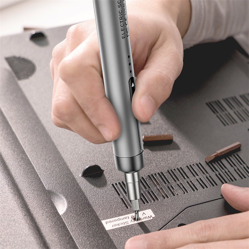 Jeu de tournevis électriques durables 46 en 1, ensemble d'outils portables, rechargeables, sans fil, couple élevé, réparation électronique, gris - 3