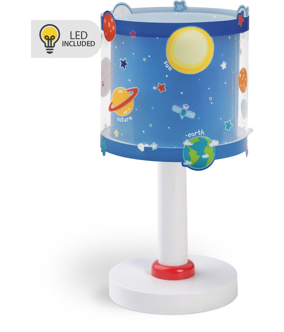 Candeeiro infantil de mesa Luz de presença LED Planets Planetas sistema solar - 4