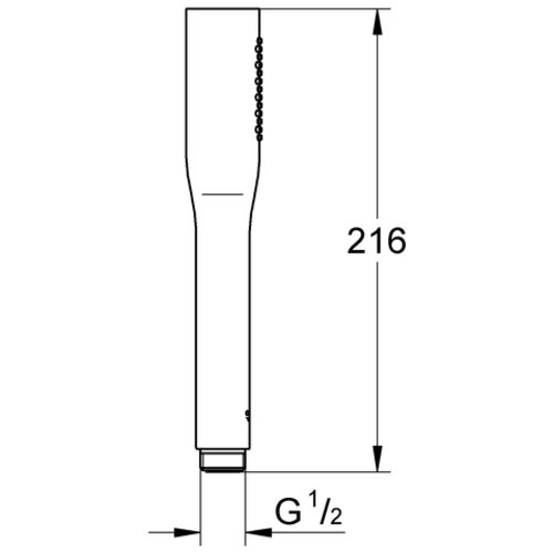 Douchette à&nbsp;main EUPHORIA COSMOPOLITAN GROHE 27367000 - stick - 1 jet- chrome - 7