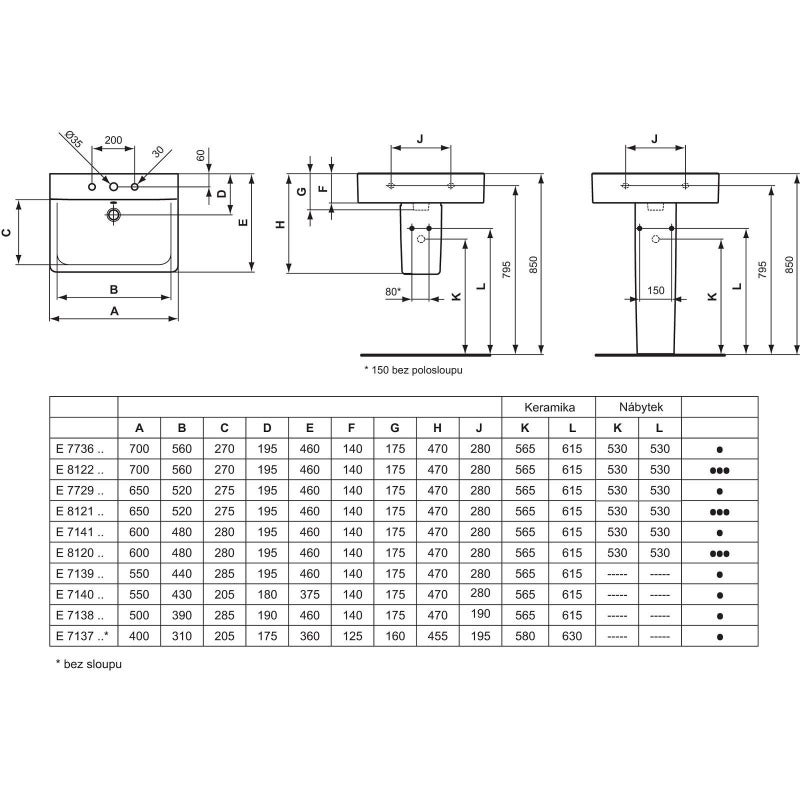 Ideal Standard CONNECT Lavabo 600 x 460 x 170 mm blanc (E714101) - 2