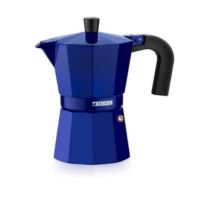 Kawiarka Monix M301706 Aluminium niebieska 6 filiżanek