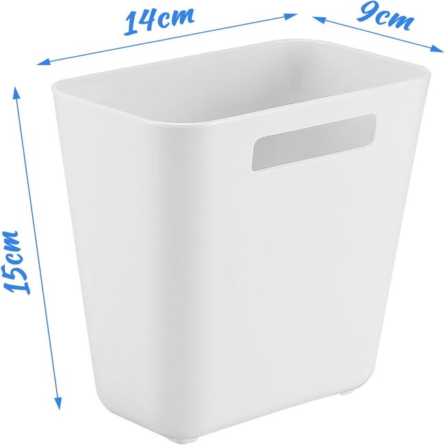 4 Contenitori Portaoggetti Adesivi Da Parete | Per Cucina, Bagno, Armadio, In ABS, Senza Forare, Portata 2 Kg